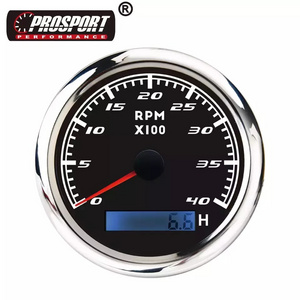 85mm 12V  24V 4000 RPM 3-1/3" waterproof tachometer hour meter power generator diesel gasoline generators