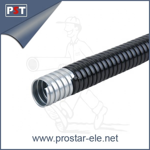 Black PVC Coated Metal Flexible Conduit Flexible corrugated pvc conduit