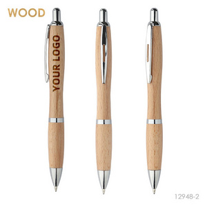 Hot selling High Quality Beech Wood Ball Pen Promotional  Wholesale Promotional Cheap Eco Friendly Customized Logo