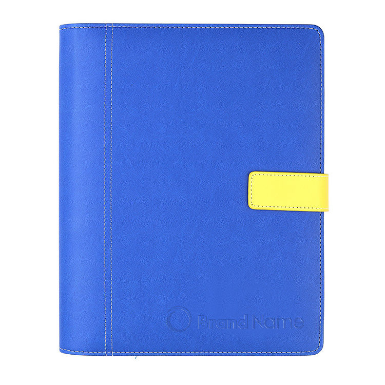 New Design Hardcover Planner Personalized Printed Logo Calendar Notebook PU Leather Cover A4 Diary With Pen Holder