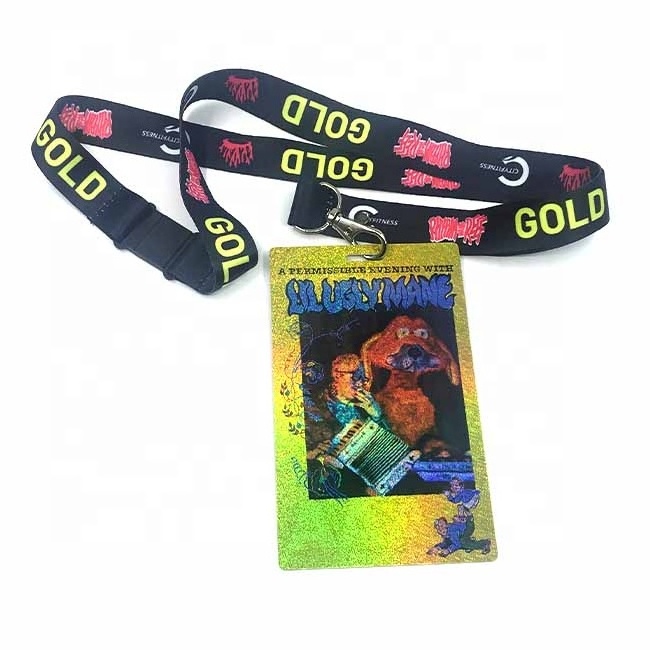 Badges Plastic Pvc Event Conference Exhibitor Badges With Slot Hole and Lanyard/neck strap