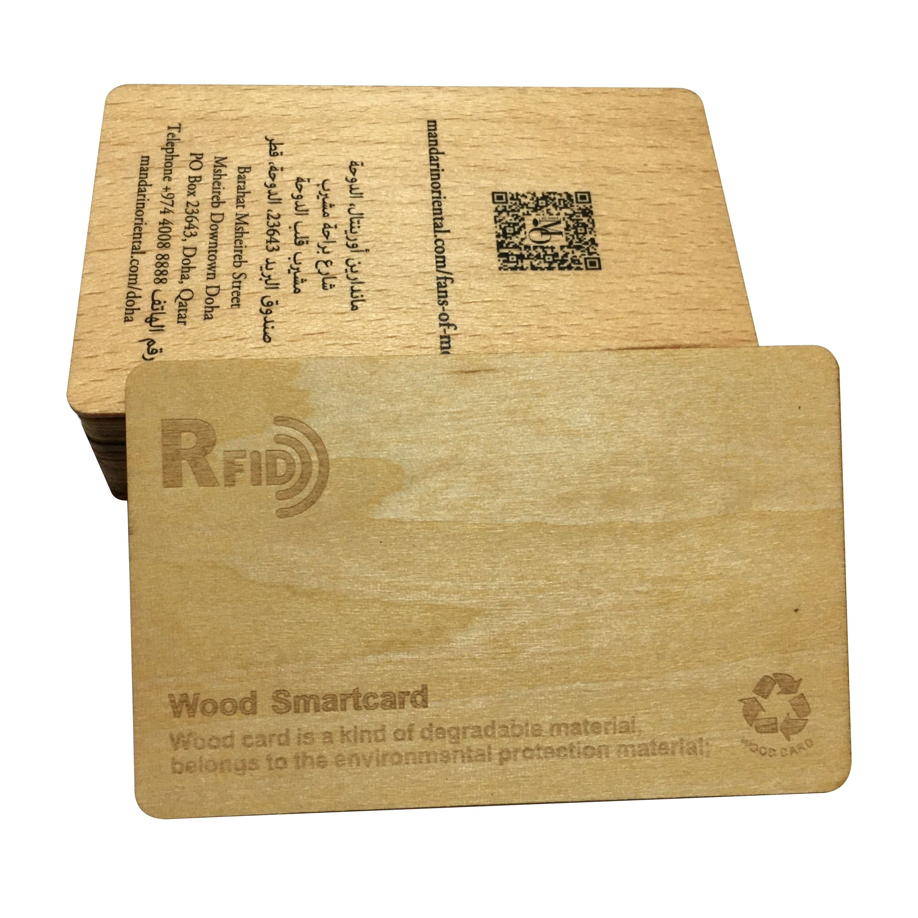 Programmable Bamboo Wood Business Cards Rfid Iso14443a Smart tag 213/216 Wooden Hotel Key Card