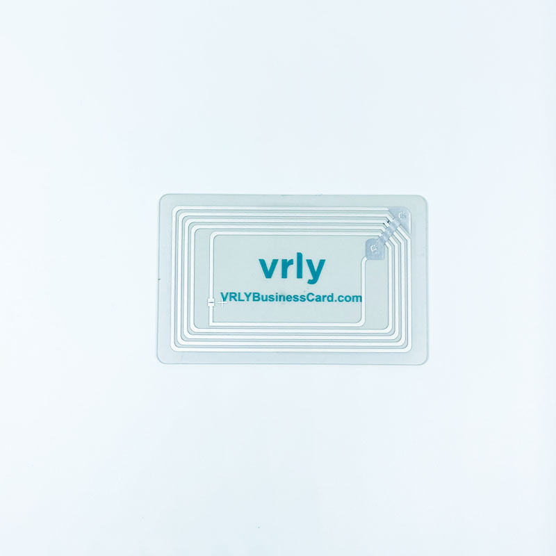 Programmable 144/504/888 Byte NFC Chip Transparent Clear Custom Logo PVC NFC Business Card