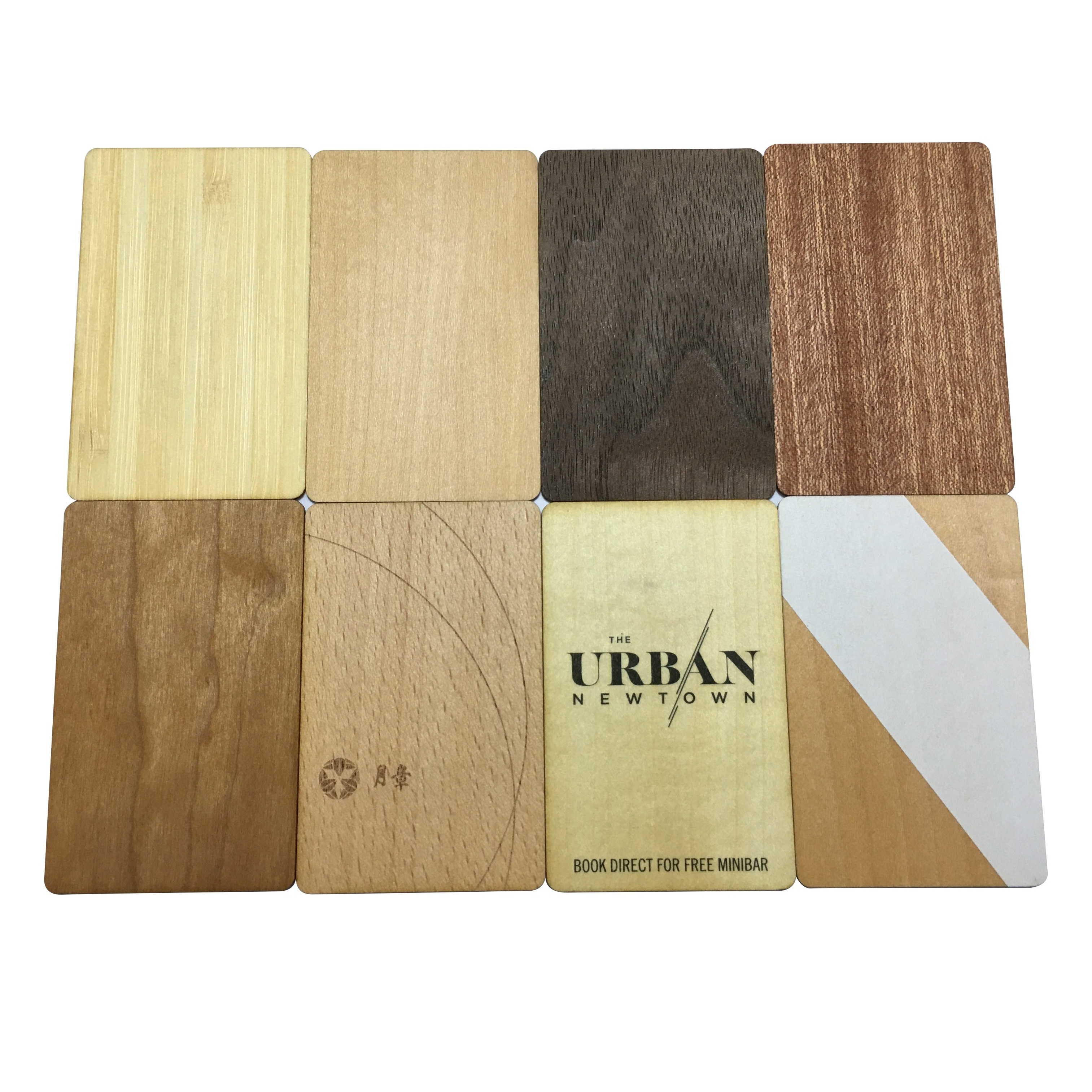 Programmable Bamboo Wood Business Cards Rfid Iso14443a Smart tag 213/216 Wooden Hotel Key Card