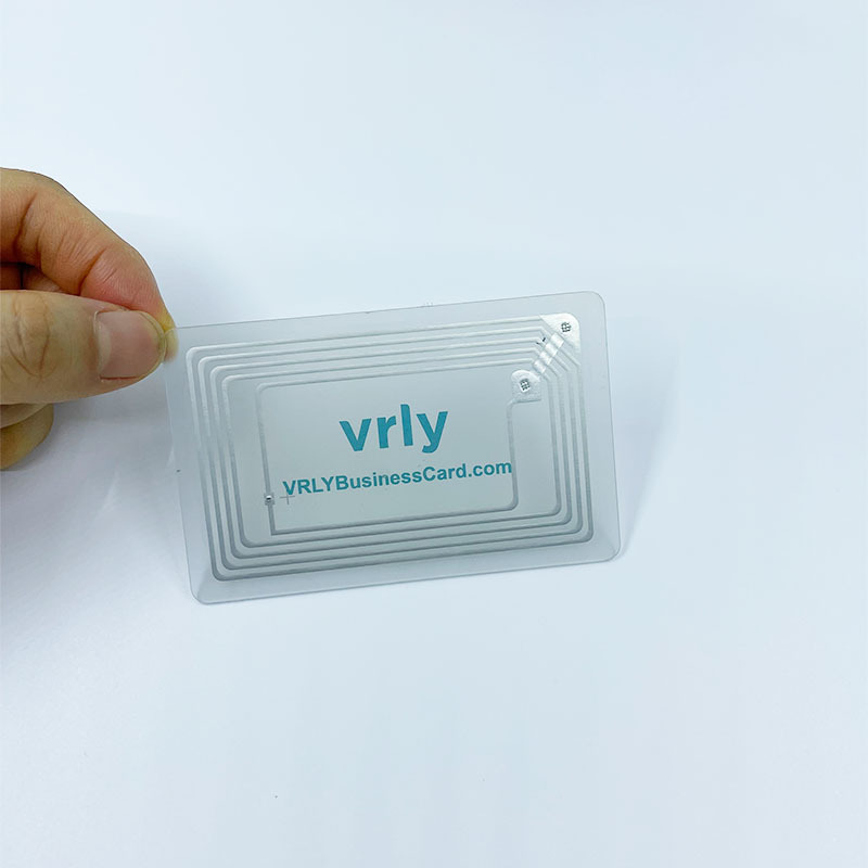 Programmable 144/504/888 Byte NFC Chip Transparent Clear Custom Logo PVC NFC Business Card