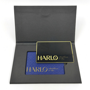 Luxury Custom Embossed Stainless Steel Metal Card High Quality UV Digital Printing Metal Credit Business Card  With Box