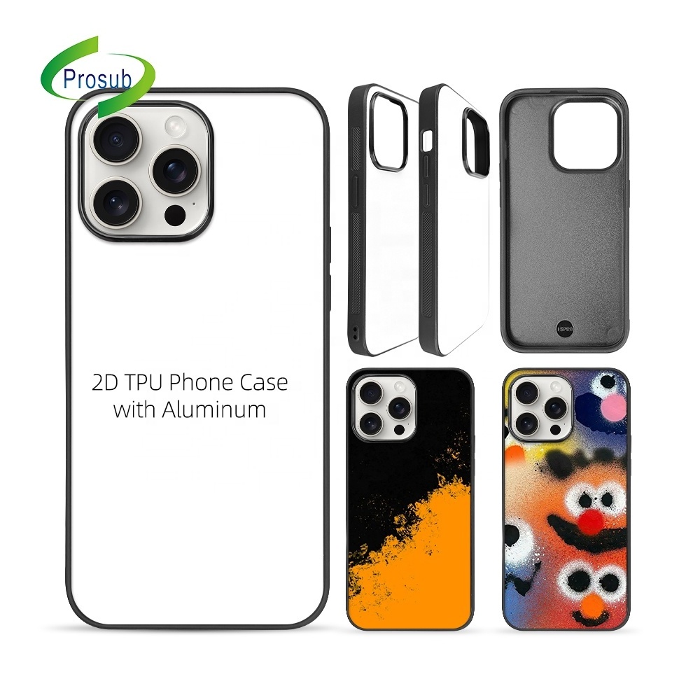 Prosub Sublimation Mobile Covers 2D TPU PC Customized Print Logo Sublimation Phone Cases For Iphone 15 14 13 12Pro Max Plus