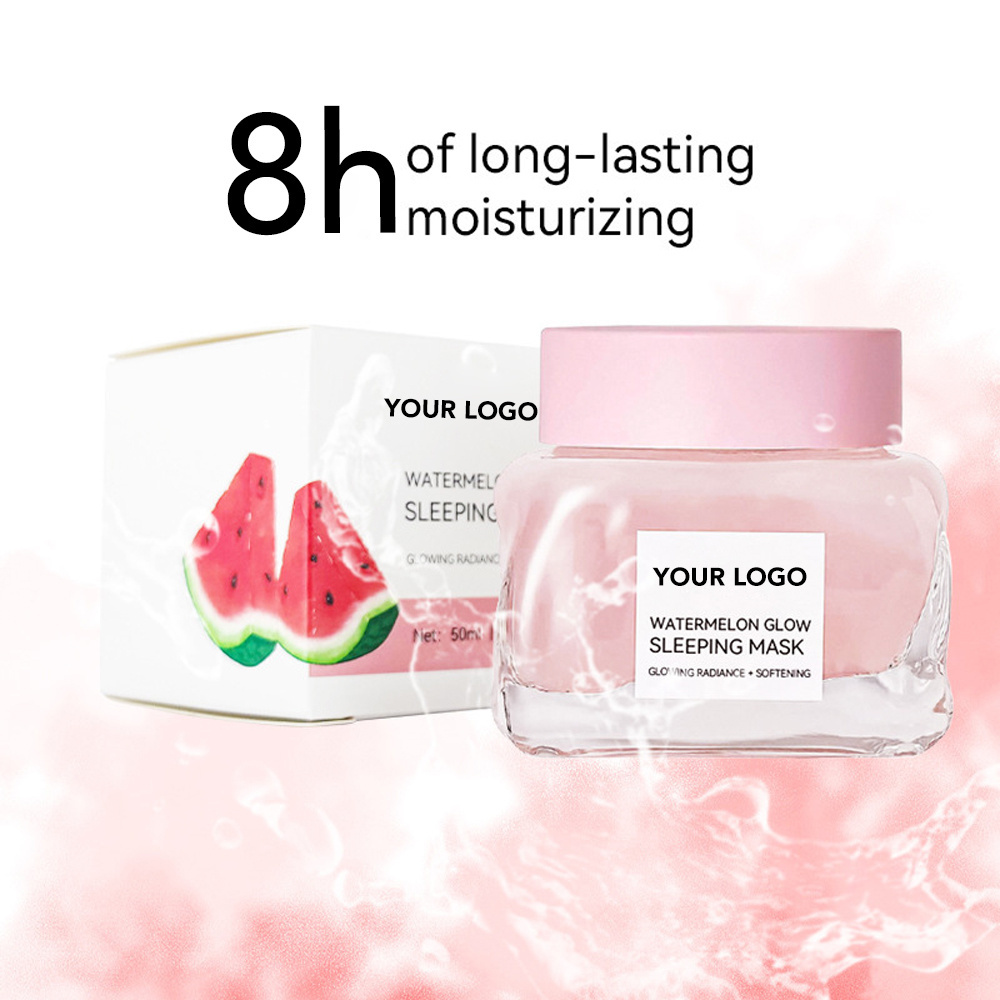 Private Label Deep hydration watermelon glow lightening face cream sleeping facial mask