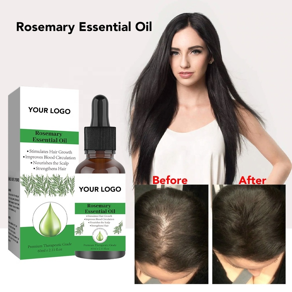 Private Label natural veganic rosmary hair oil hair growth organic  rosemary mint hair oil for loss oil