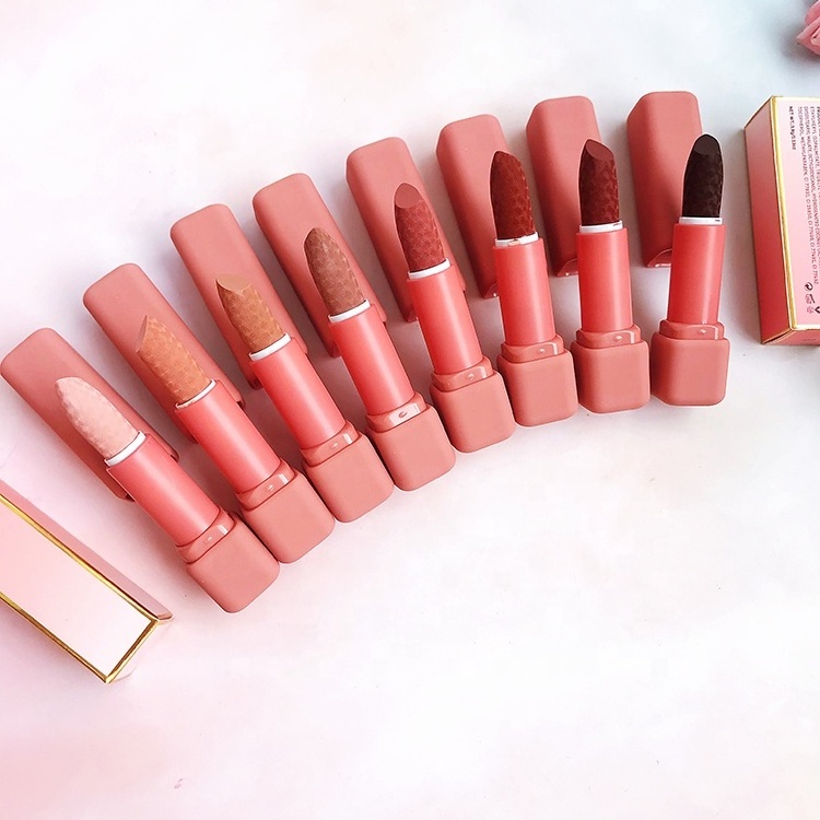 Wholesale make your own brand waterproof nude matte lipsticks kit vegan lipstick private label