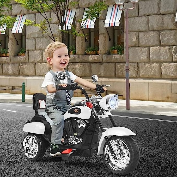 High Quality Kids Ride On Motorcycle Electric Motorcycle Toy With Music Horn Headlights 3 Training Wheels Ride On Toy For Boy