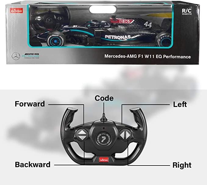 RC Car 1/12 Scale 2.4Ghz Mercedes-AMG F1 W11 EQ Performance Officially Licensed RC Series Radio Remote Control Car