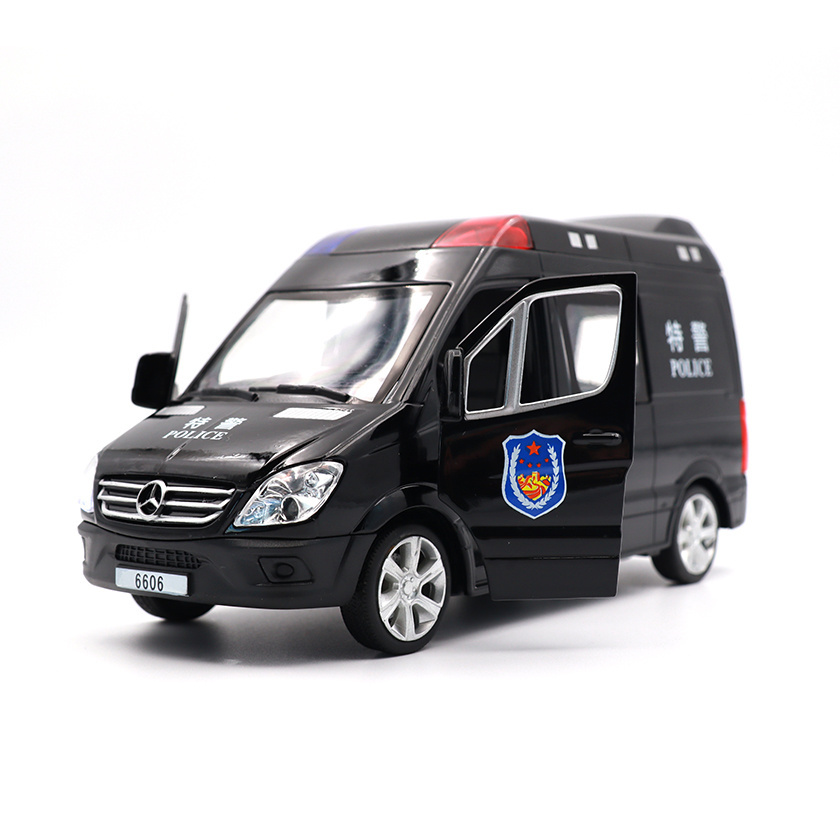 Baby toy car 1:32 police car toy truck alloy metal car for kids