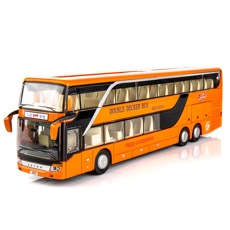 Hot selling high quality alloy car bus diecast toy bus model diecast bus for gifts