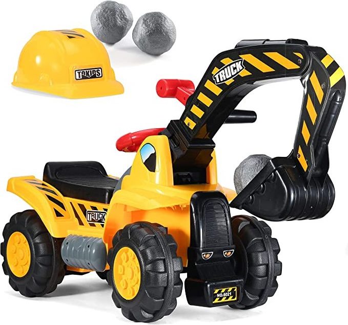 Hot Selling Kids Electric Truck Toy Ride On Car Simulation Multifunction Electric Excavator With Sound Toy Truck For Toddler