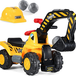 Hot Selling Kids Electric Truck Toy Ride On Car Simulation Multifunction Electric Excavator With Sound Toy Truck For Toddler