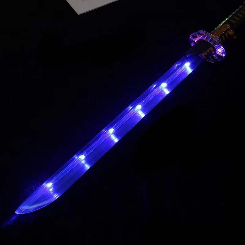 Wholesale Price Children Led Flash Samurai Sword Toys Funny Light Up Colorful Weapons Sword Party Toy For Kids Gift