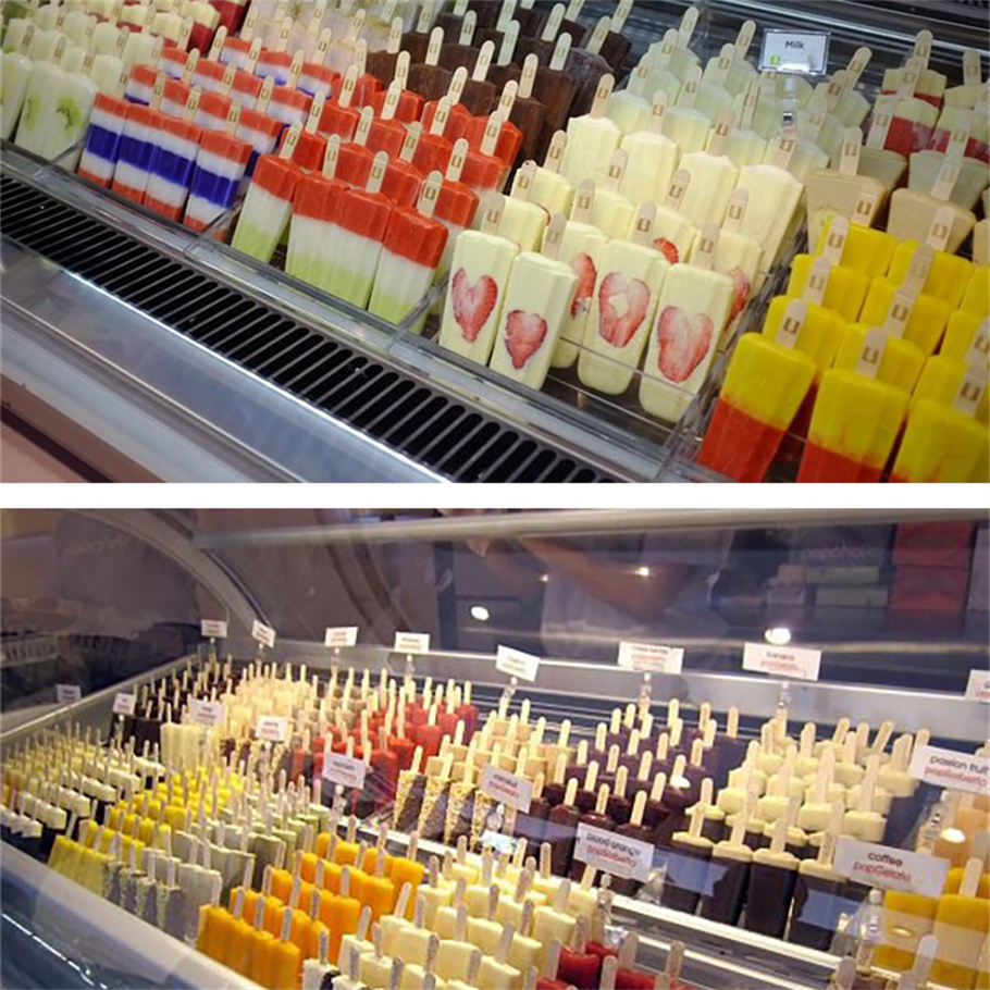 Customized Oem Luxury Ice Cream Display Food Grade Popsicle Cabinet Freezer