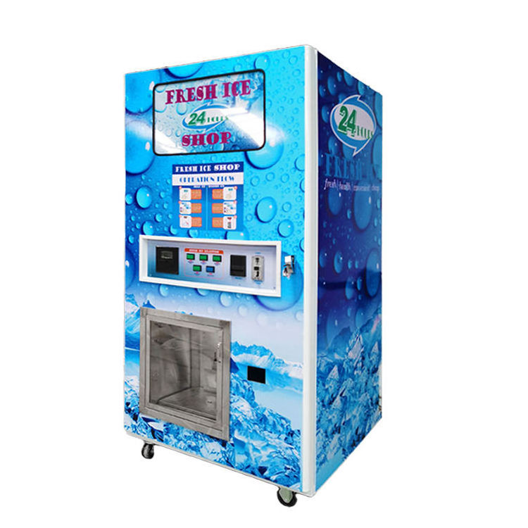 Ice Dispenser With Ice Maker Ice Vending Machine With Auto Bag And Auto Seal