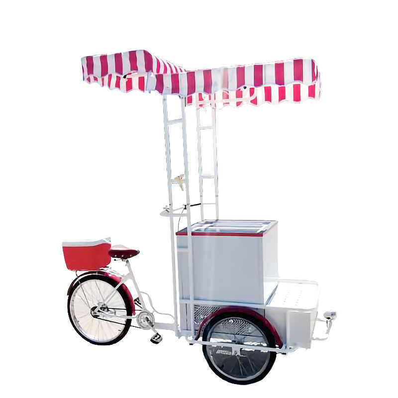 High Quality 3 Wheel Electric Bicycle Mobile Food Cart Larger Capacity Ice Cream Bike