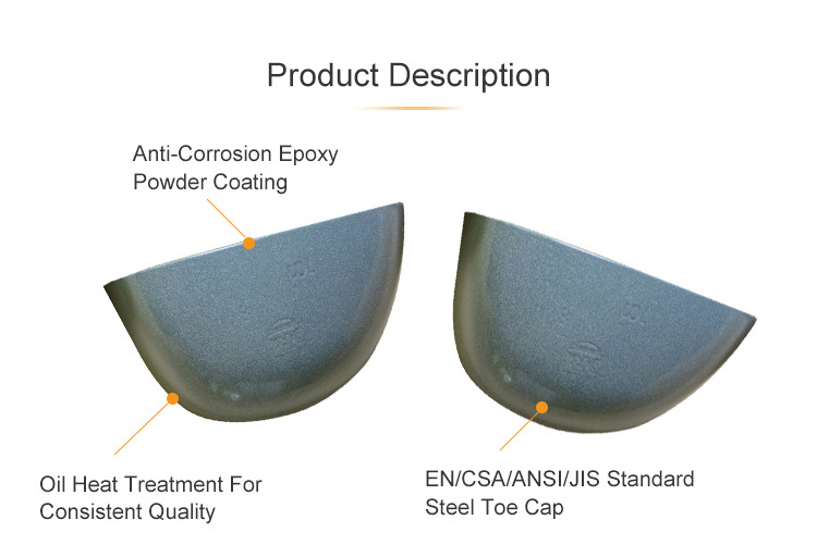 Steel toe cap safety gumboots removable safety toe caps inserts