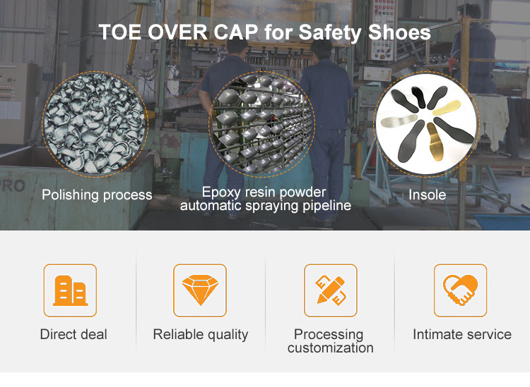 Hot Selling tpu Shoe toe cap With Steel Toe Shoes Inserts Work Steel Toe Shoes For Men