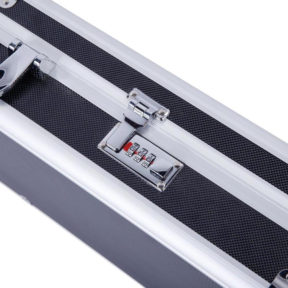 Black Long Aluminum Frame Case with lock Custom Design Aluminum Gun Case