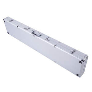 Aluminum Hard Case Foam Long Aluminum Gun Carry Case with Key &Password Lock Safe Portable Long Gun Case