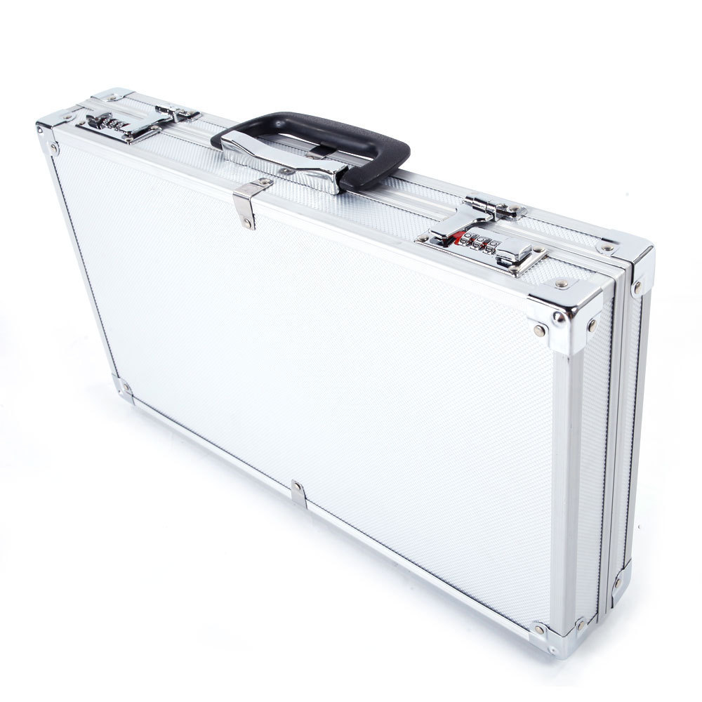 Aluminum Black Gun Case Waterproof Hard Protective Glass Display Gun Pilot Case with Customized Foam