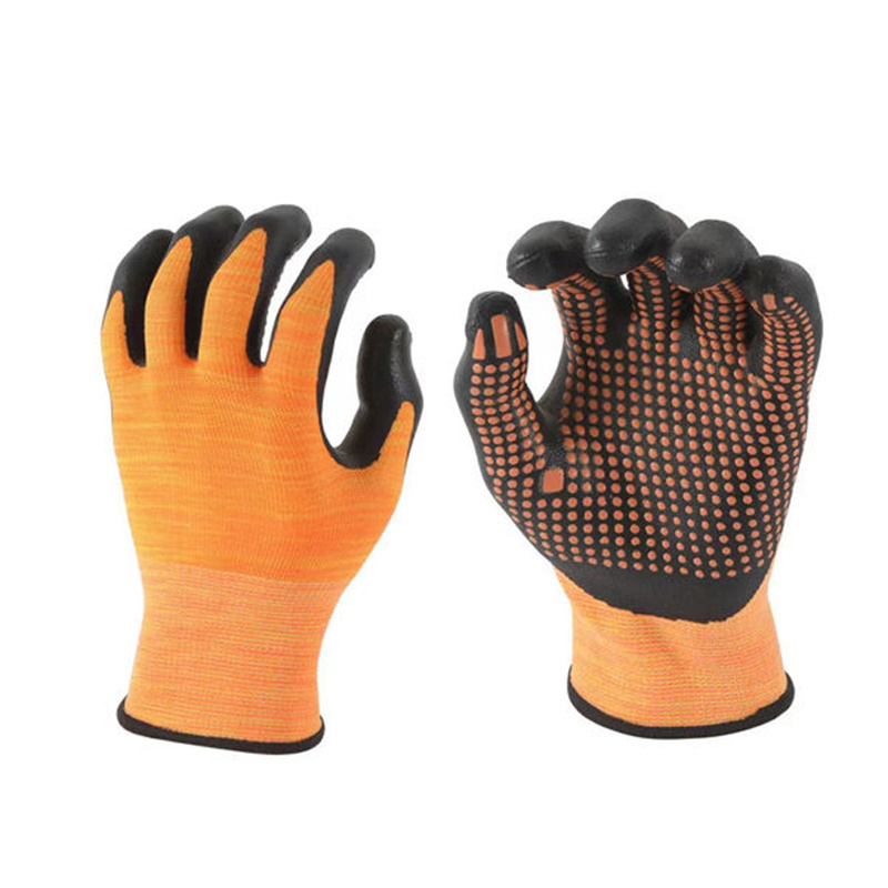 OEM Custom PVC Dotted Gloves Hi-Viz Labor Safety Cotton Knitted Gloves for Construction Work