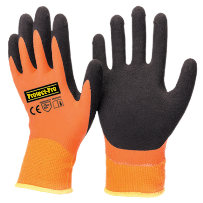 PROTECT-PRO custom rigger worker Anti Slip waterproof oilfield industrial construction safety work latex nitrile Coated gloves