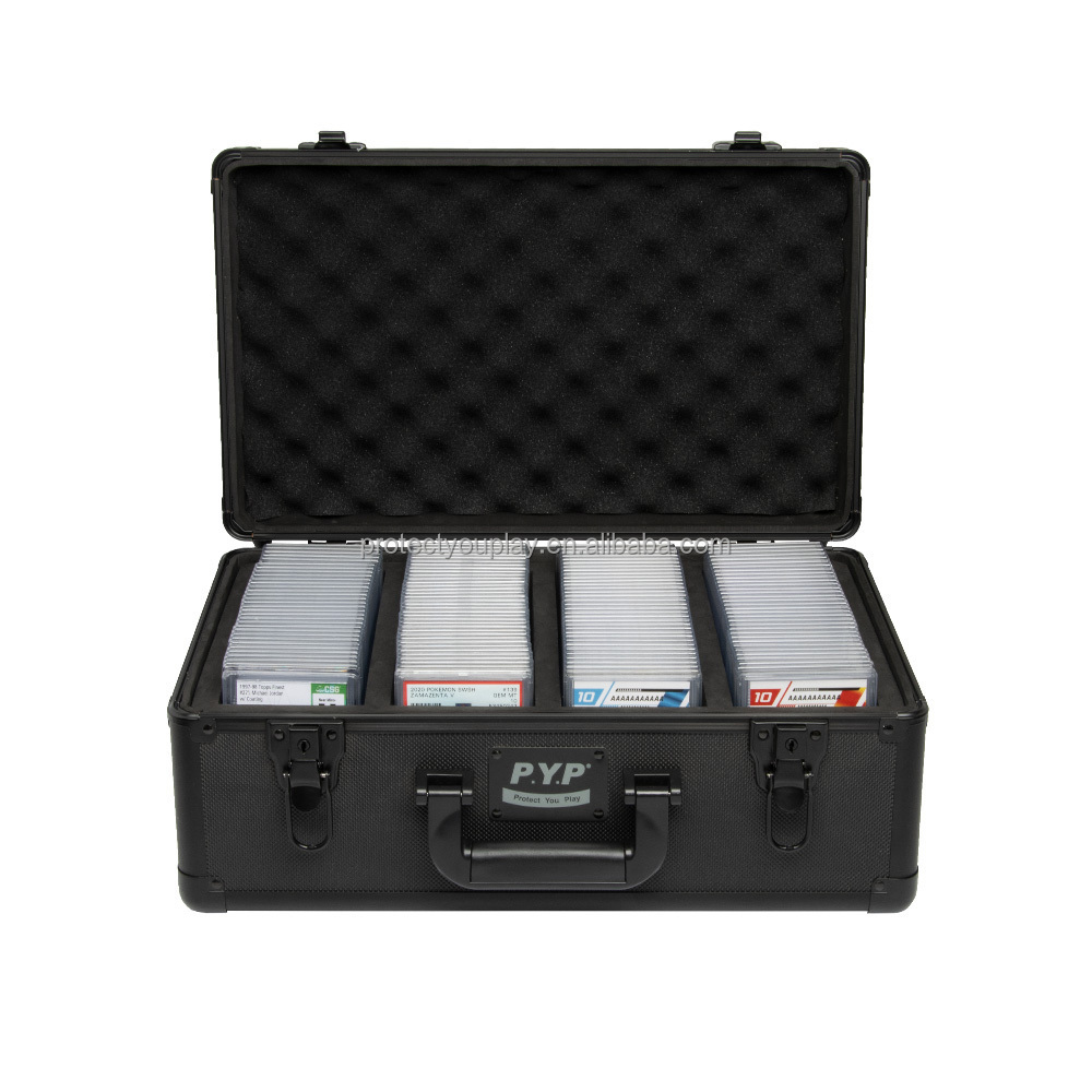 Graded Card Case Graded Slab Card Storage Box Compatible with 120+ CSG Graded Sports Trading Cards Waterproof with 4 Row