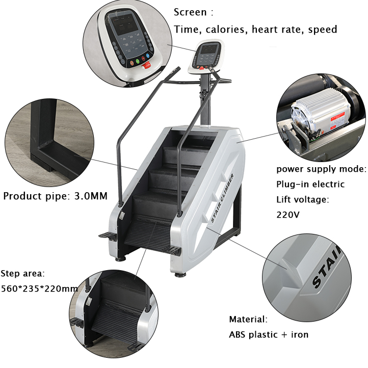 Commercial Gym Stepper Stair Climbing Machine Electric Master Stair Master Machine