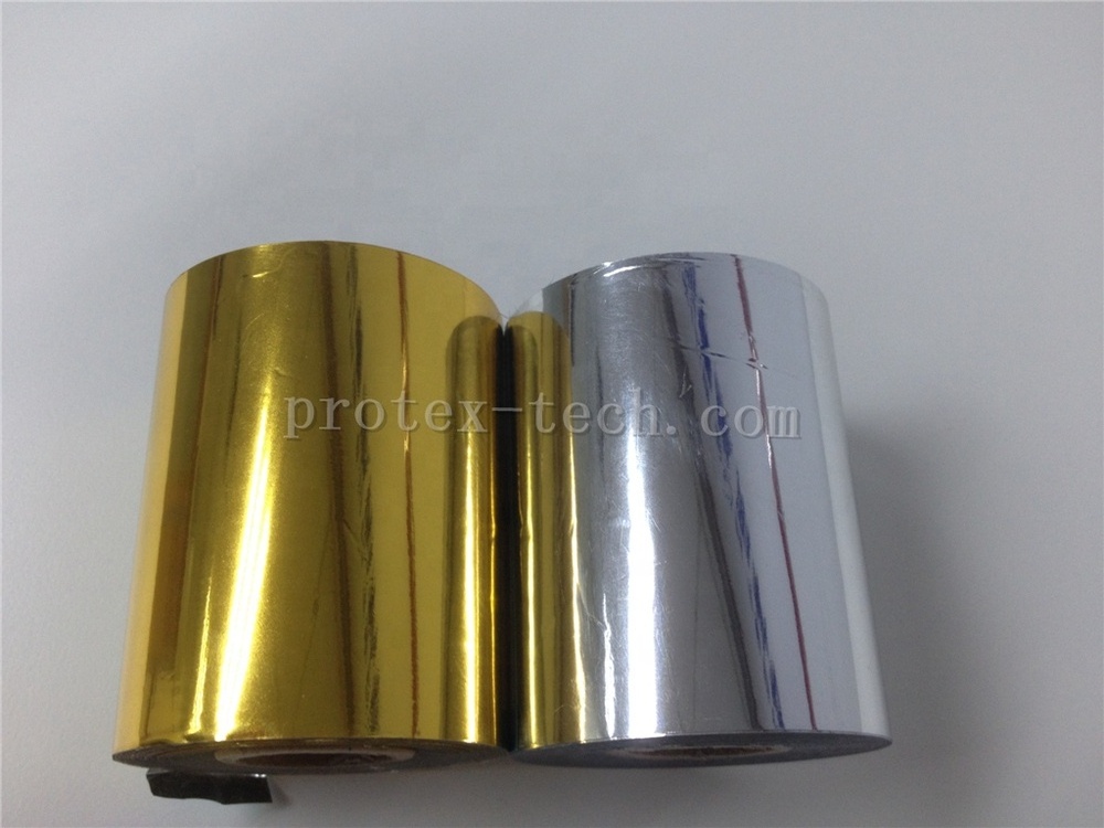 thermal printer ribbon gold foil for carbon ribbon/resin labels