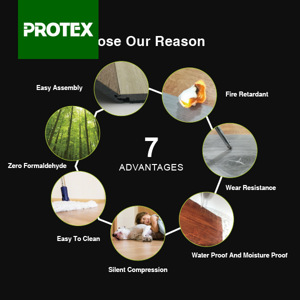 Protex tiles flooring vinyl plank and wall porcelain slab tile for hotel