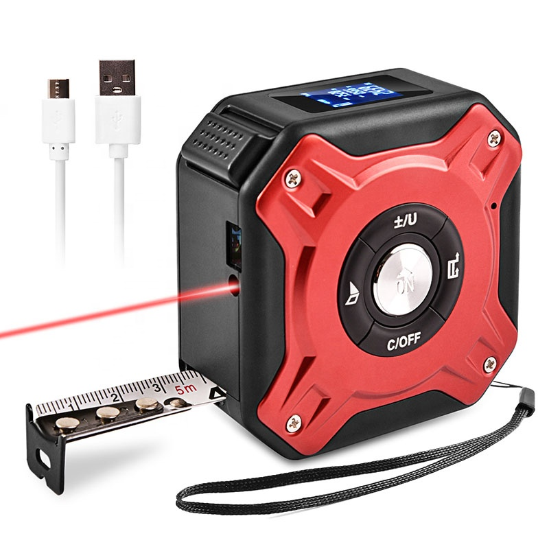 Protool 2 in 1 USB Rechargeable Port 135ft 40m precision laser distance measuring laser measuring tool