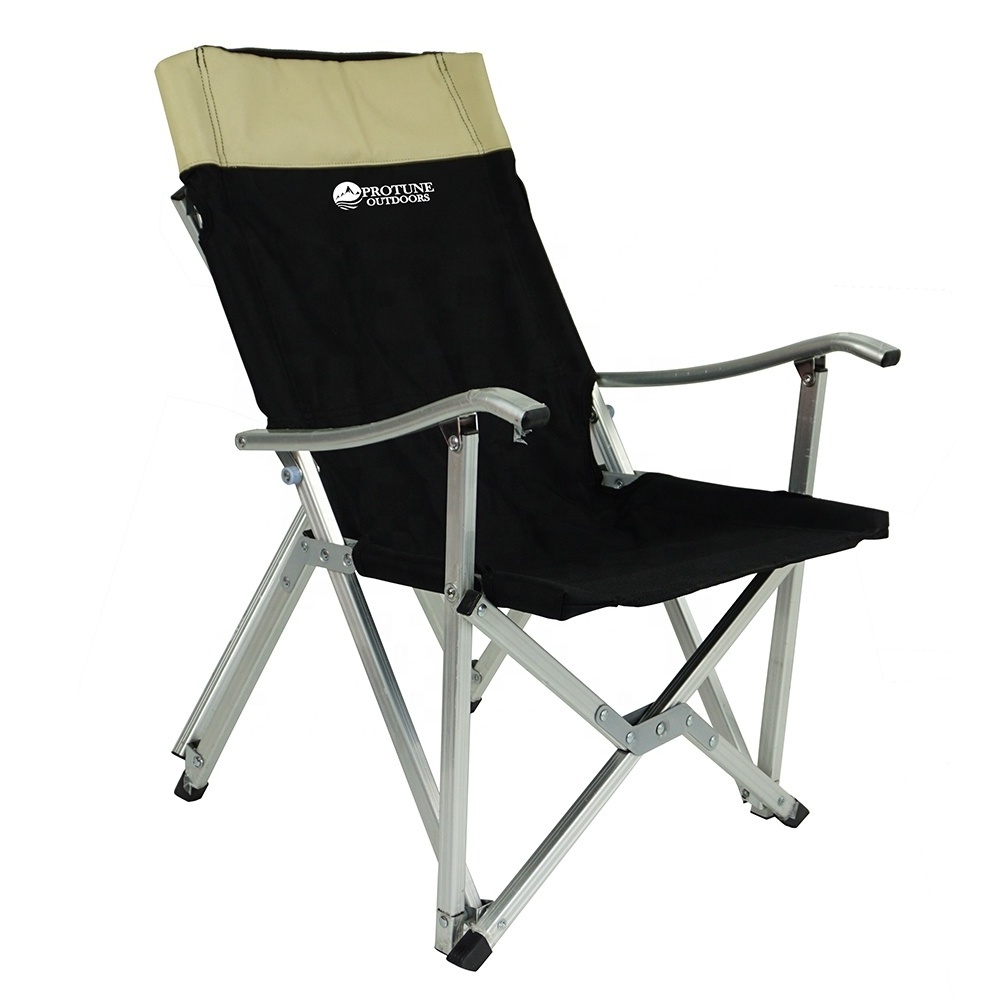 Ultra light aluminum folding arm chair outdoor camping folding chair