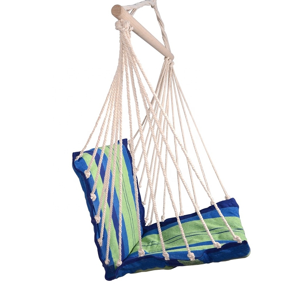 Outdoor canvas single person portable Swing Seat Hanging Hammock Chair