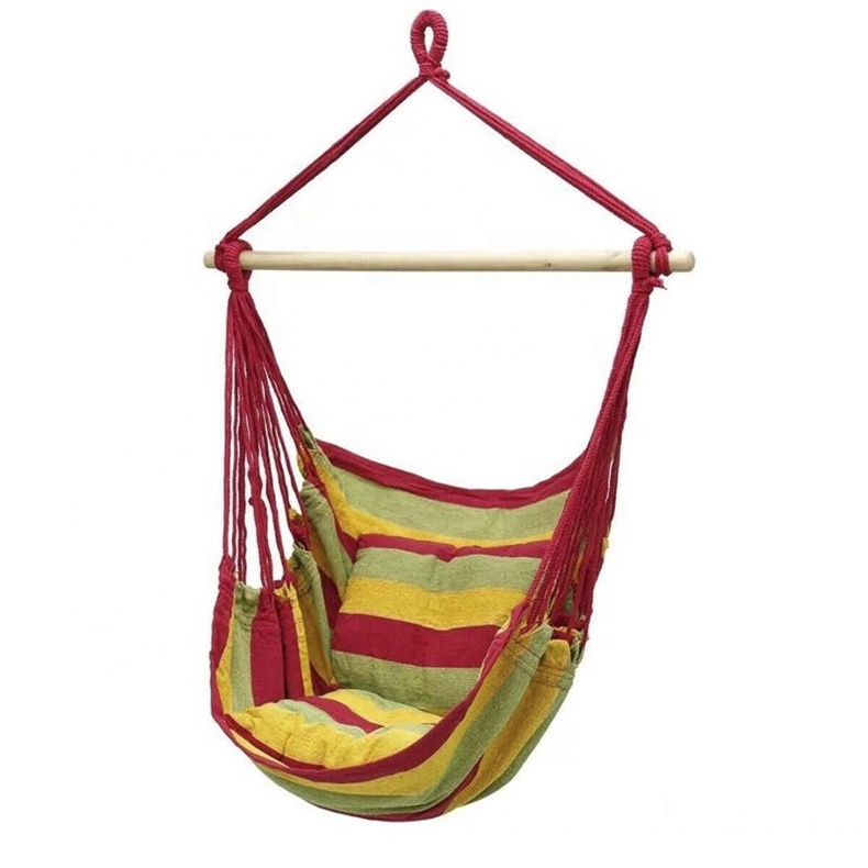 Outdoor canvas single person portable Swing Seat Hanging Hammock Chair