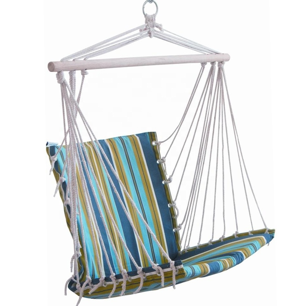 Outdoor canvas single person portable Swing Seat Hanging Hammock Chair