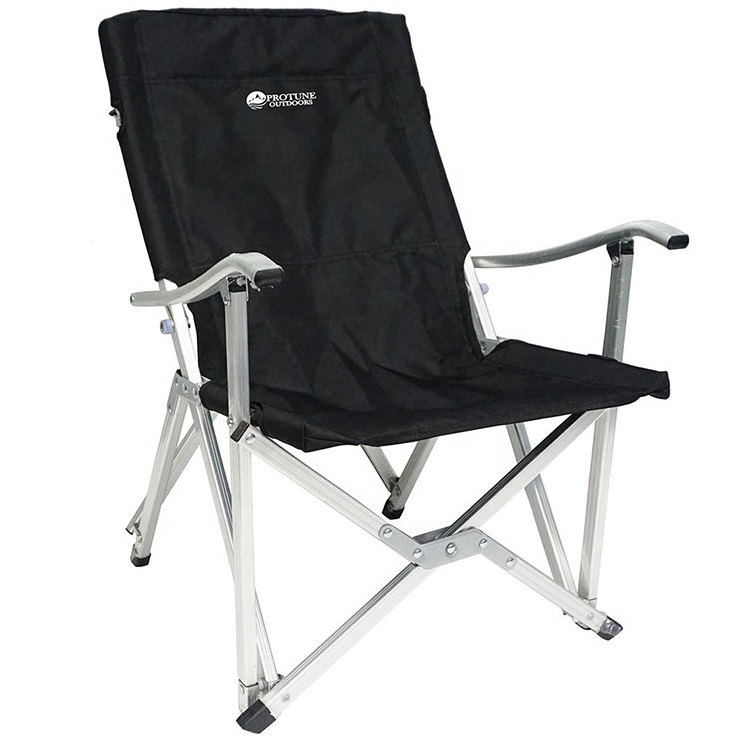 Ultra light aluminum folding arm chair outdoor camping folding chair