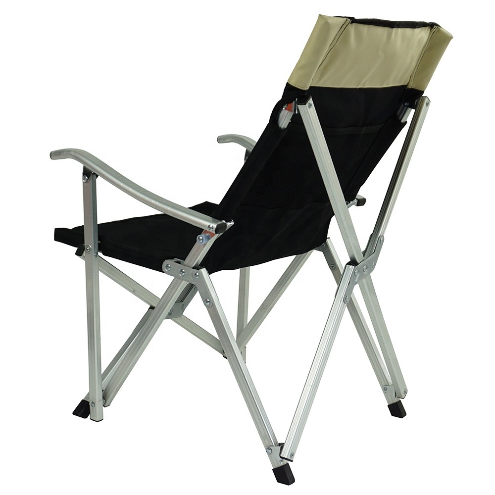 Ultra light aluminum folding arm chair outdoor camping folding chair