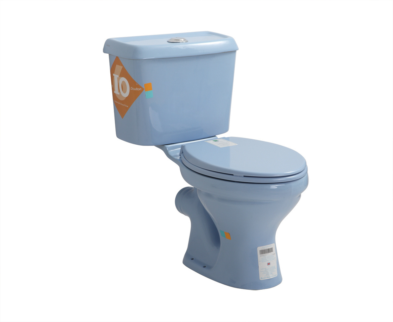 Twyford close couple toilet Nigeria style sky blue color wc toilet