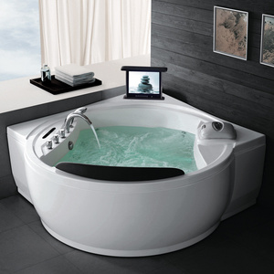 corner couples whirlpools bathtub, bathroom air bubble jets acrylic bathtubs, heart round shape hydro massage hot tub