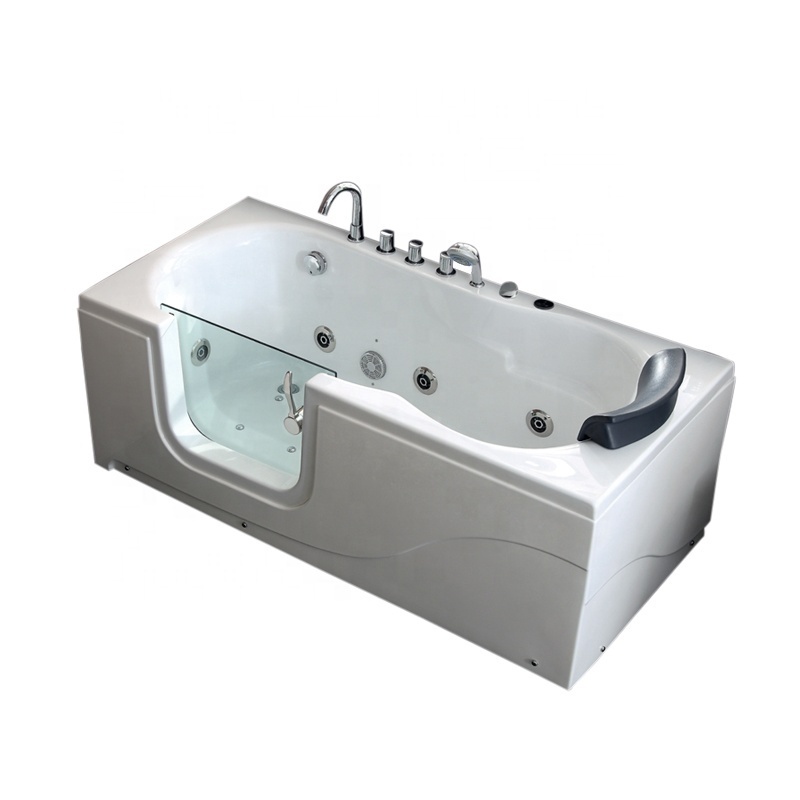 Walk in bathtub shower combo indoor hot tub for old people