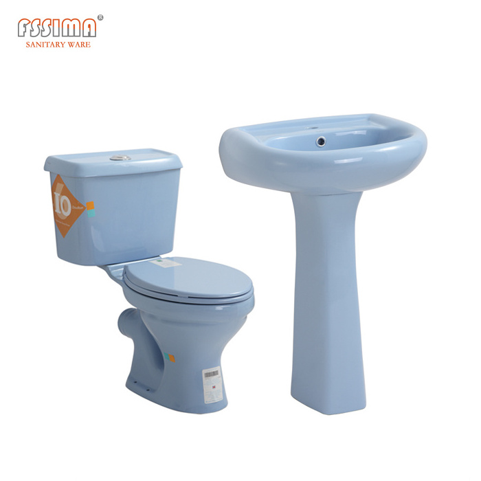 Bathroom Ghana washdown wc with basin two piece toilet bowl