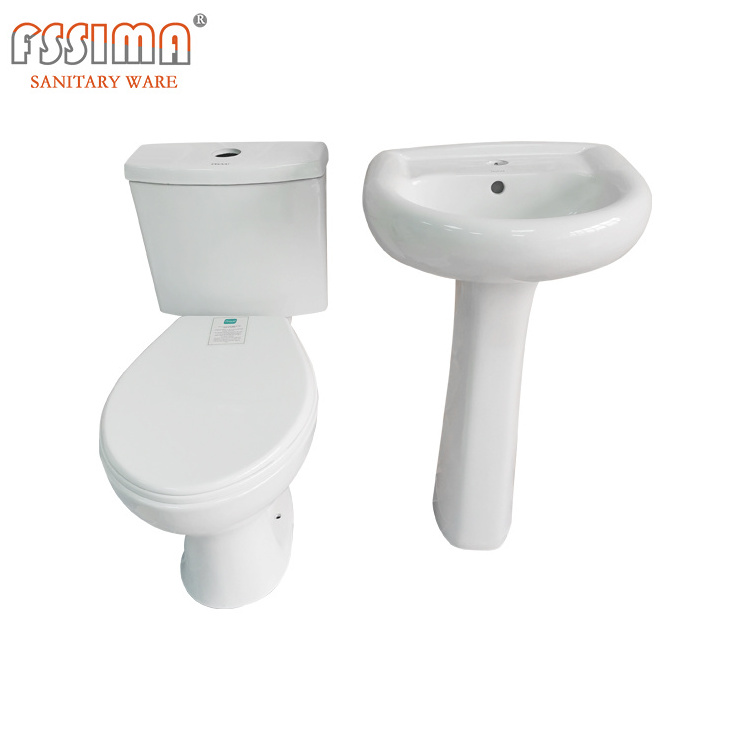 African sanitary ware WC two-piece washdown toilet close couple mini set