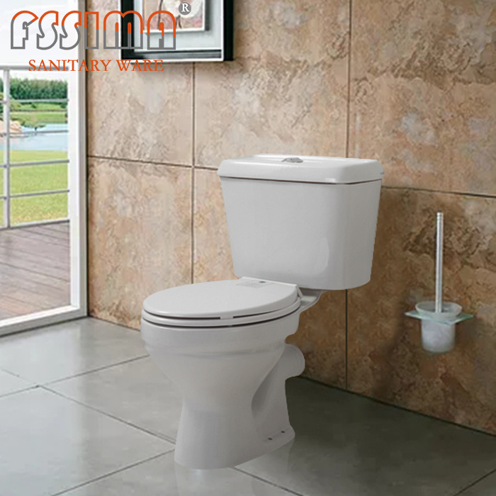 Africa wc toilet basin set twyford Ghana two piece Water Closet Ceramic Sanitary Ware Bathroom Toilet Set with Wash Basin