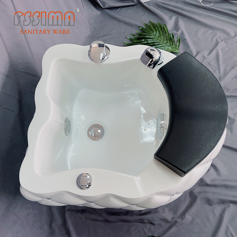 Beauty Salon Massage Foot Sink Foot Spa Wash Pedicure Basin Pedicure Bowls Bowl Tub With Massage