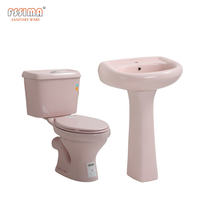 Bathroom Ghana washdown wc with basin two piece toilet bowl